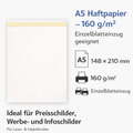 A5 Haftpapier 160g 250 Blatt Hochformat